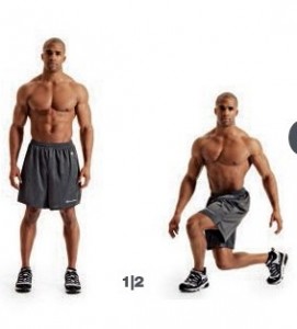 cross over lunge