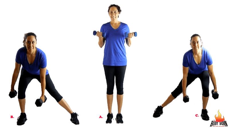 Exercise of the Week - Side Lunge With Bicep Curl - Fit Tip Daily.